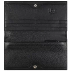 Bugatti Überschlag Damenbörse Schwarz -Koffer Verkaufs-Shop compressed open3