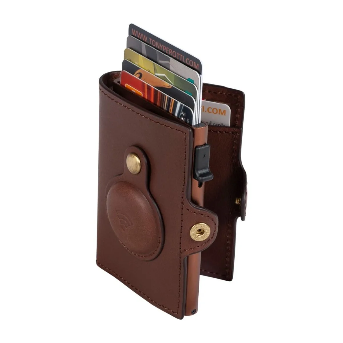 Furbo RFID-Kartenhalter Aus Leder Mit Banknotenfach Und AirTag-Etui In Braun 4 Furbo RFID-Kartenhalter Aus Leder Mit Banknotenfach Und AirTag-Etui In Braun – Bild 2