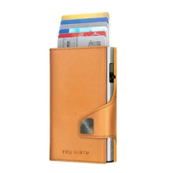 Wallet Click & Slide Vegan Bio Apple Walnut/Silber